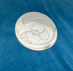 Детский фотоальбом "Мать с младенцем" голубой