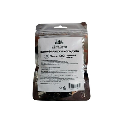 Щепа французского дуба Домашняя Мануфактура (чипсы, сильный обжиг), 20г