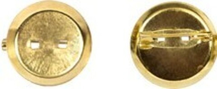 "Zlatka" Заготовки для броши,  2 см, под золото (кругл.)
