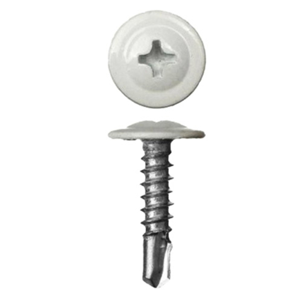 Саморез с прессшайбой сверло 4,2*19мм RAL 7024 графитово-серый (1000шт)