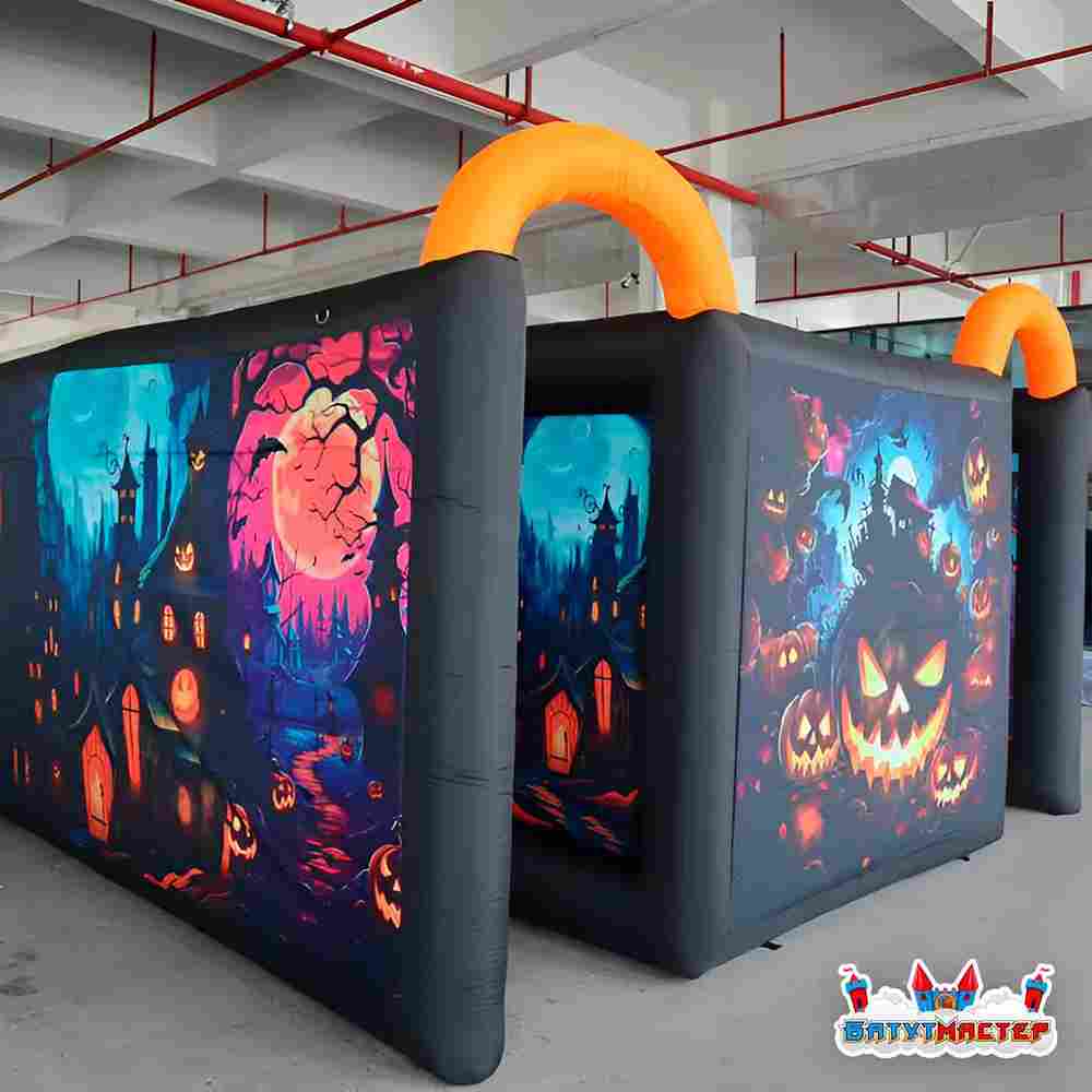 Надувной аттракцион для Хэллоуина «Тыквенный кошмар», 6×6×2 м