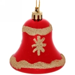 Ёлочные игрушки «Колокольчик новогодний» 5,5см микс цветов (набор 6 шт)