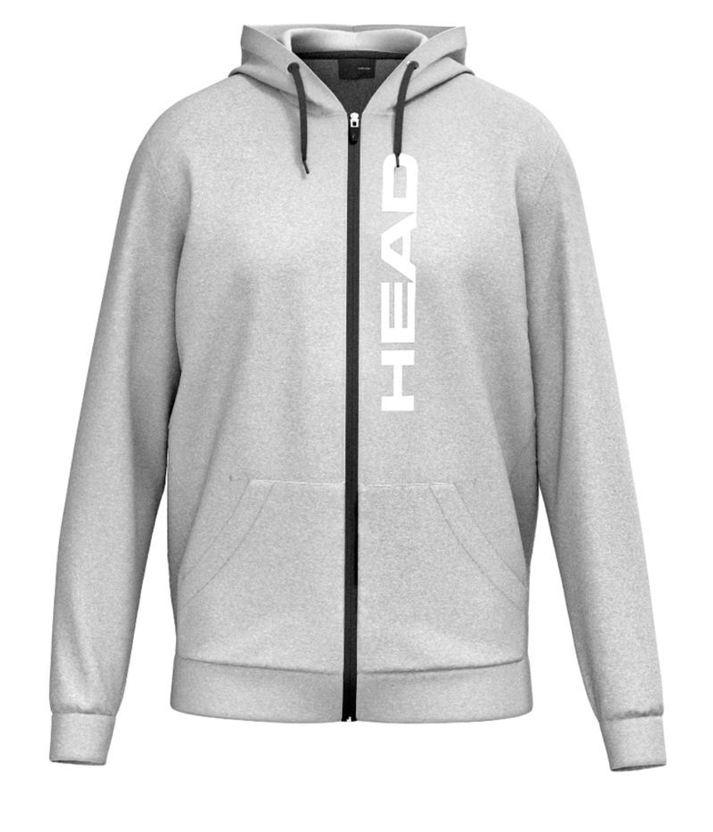Мужская теннисная кофта Head Club Original Hoodie FZ - серый