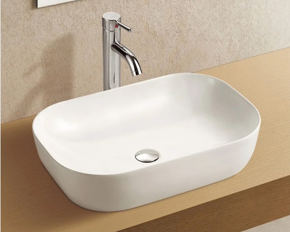 Раковина Azario 490х395х150 накладная, белый глянец (AZ-2143)