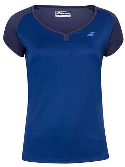 Женская теннисная футболка Babolat Play Cap Sleeve Top Women - Blue