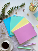 НОВИНКА! Блокнот  А5 60 л. Pastel Collection Mint, с пластиковой обложкой, на металлическом гребне