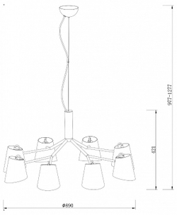 Подвесная люстра Freya FR5127PL-08B