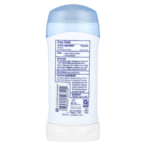 Dove, Дезодорант-антиперспирант, для чувствительной кожи, 74 г (2,6 унции)