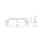 Ручка-скоба 128мм, отделка золото шлифованное