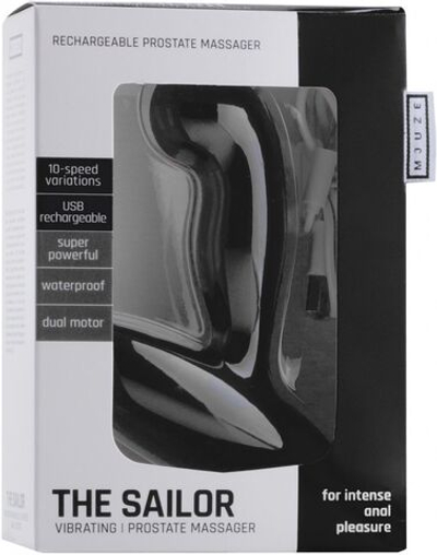 Чёрный вибромассажёр простаты The Sailor (Цвет: черный)