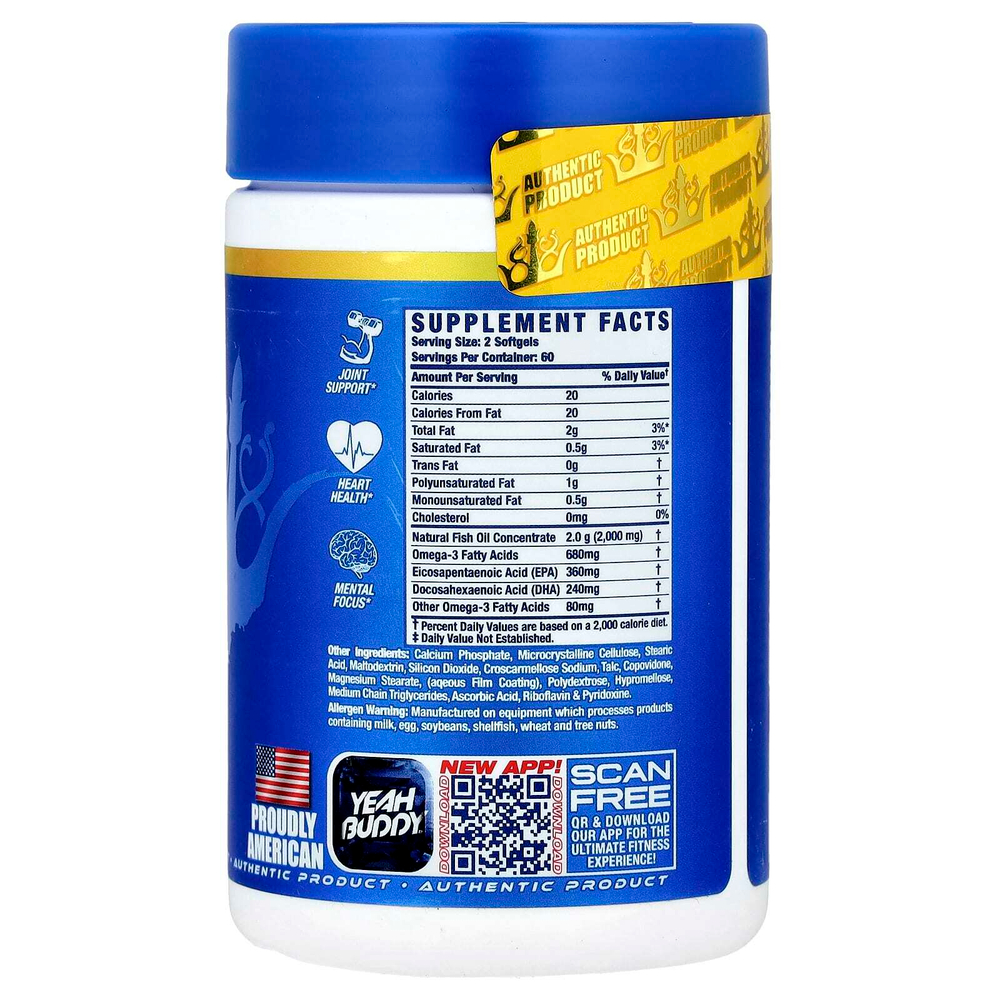 Ronnie Coleman, Vital Edition, омега-3 XS®, 120 мягких таблеток