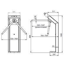 Турникет трипод 3V Model V (планки отдельно)