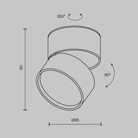 Потолочный светильник Онда / Onda 12 Вт 2700 К 96° Technical c024cl-12w2.7k-w-1