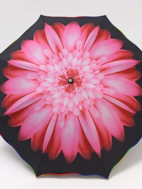 Зонт механический «Цветок», 4 сложения, 8 спиц, R = 47 см, рисунок МИКС