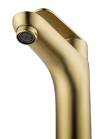 Смеситель для раковины высокий WONZON & WOGHAND ALFA, Брашированное золото (WW-A40232-BG)