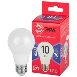 Лампочка светодиодная ЭРА RED LINE LED A60-10W-865-E27 R Е27 / E27 10 Вт груша холодный дневной свет