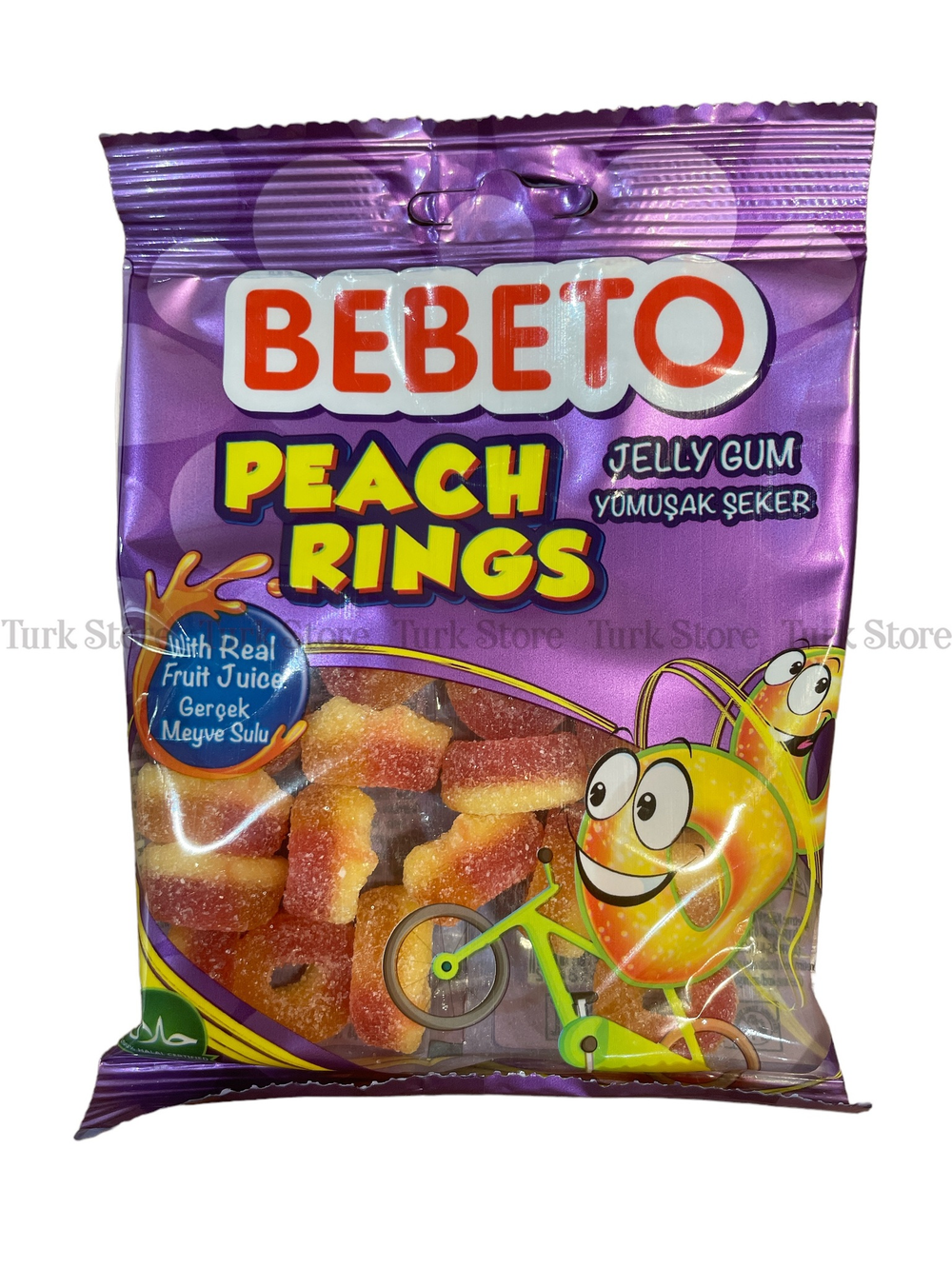 Жевательный мармелад Bebeto "Peach Rings" 80 гр
