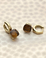 Серьги Qudo Firenze smoked topaz 300146 BR/RG