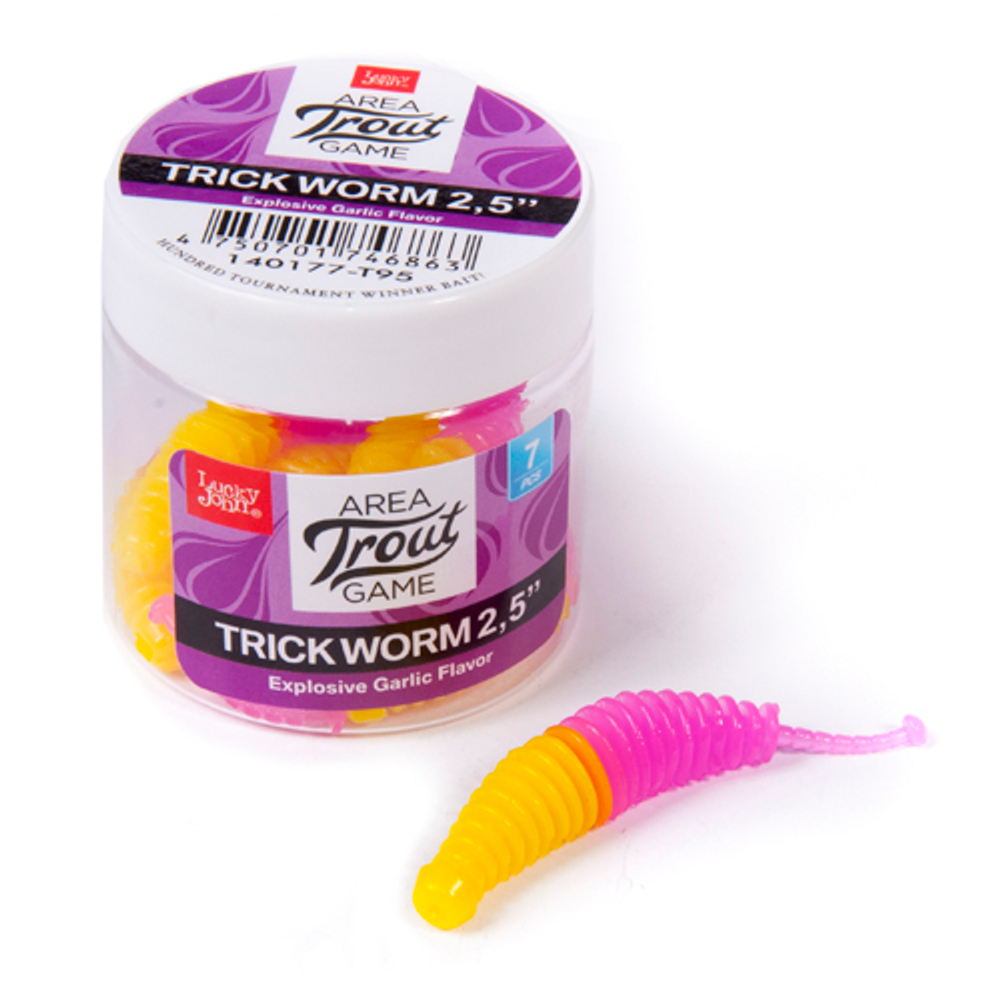 Слаги съедобные LJ Pro Series Trick Worm 2in (51мм), цвет T95, 10 шт