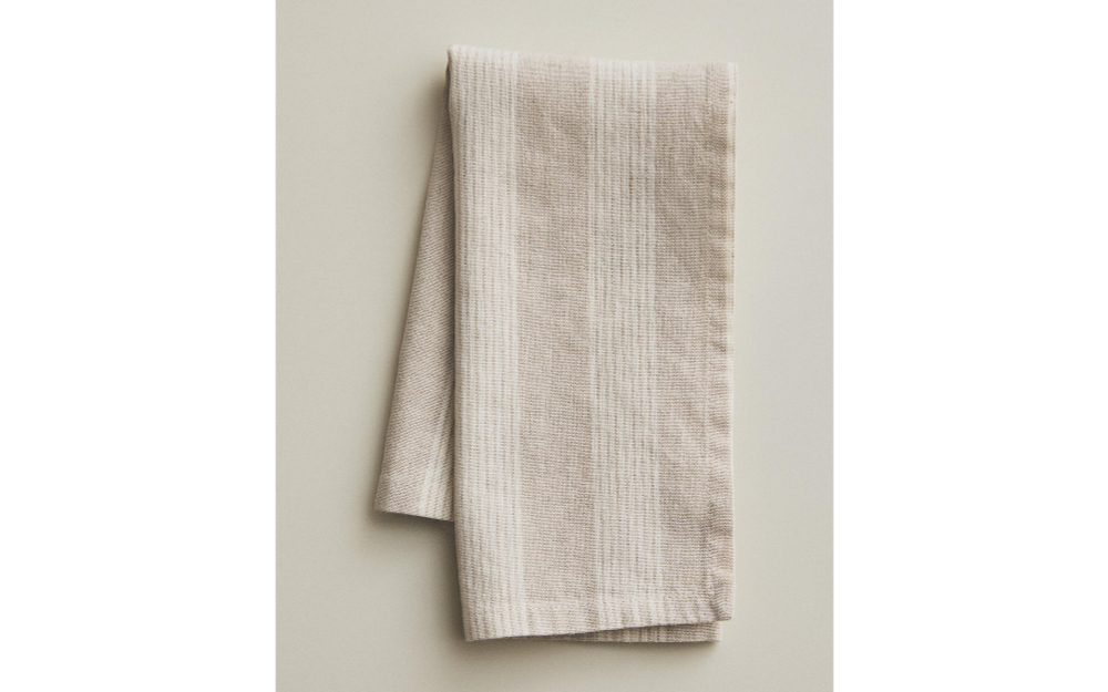 Zara Home столовая салфетка из смесовой ткани, узор в полоску, 45 45 см (комплект 2 шт.)