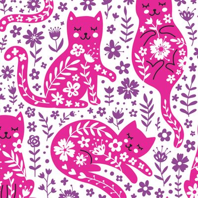 розовые котики