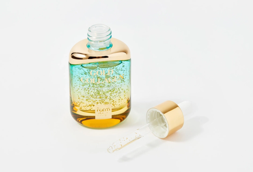 Сыворотка с золотом и коллагеном питательная FARM STAY GOLD COLLAGEN NOURISHING AMPOULE 35мл