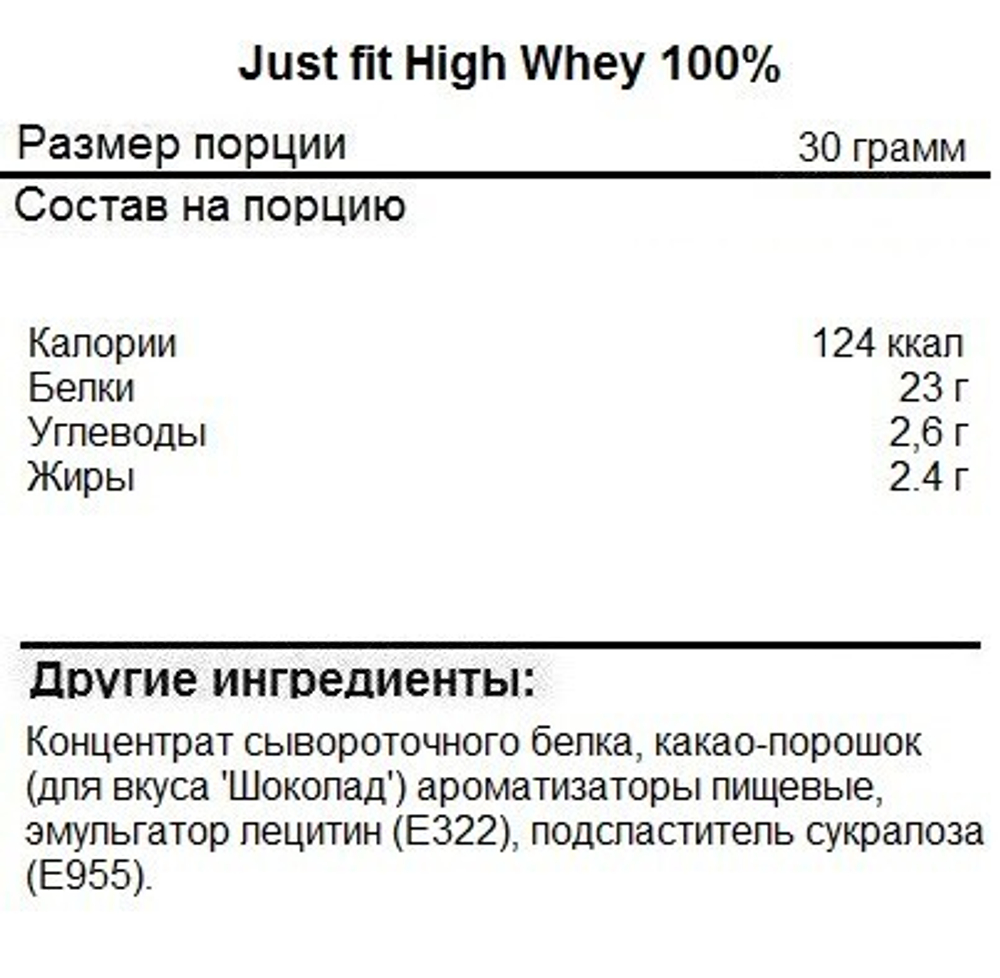 Just Fit Whey Protein 900 grams , Протеин сывороточный Горячая карамель