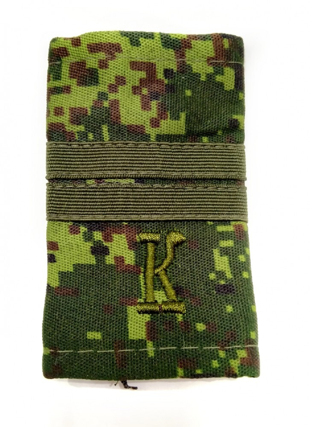Фальшпогоны с вышитой оливковой К и оливковым галуном (мл. сержант)