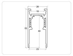 Ambrella Шинопровод низковольтный накладной Magnetic 20mm 48V Track System GL3301