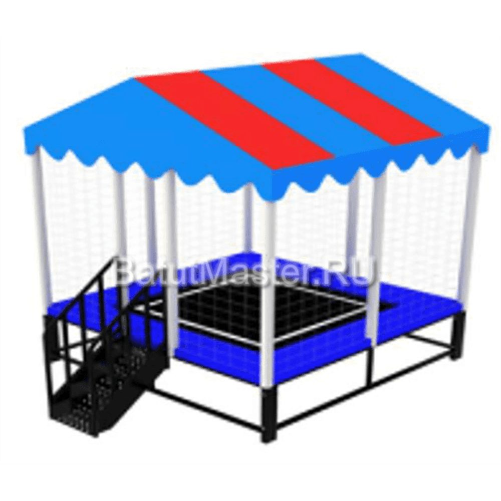 Мини батутная арена "Радость в квадрате" с крышей 2x2x3 м