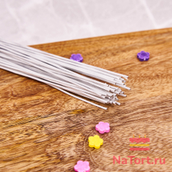 Флористическая проволока белая №18 (36 см, 50 шт)