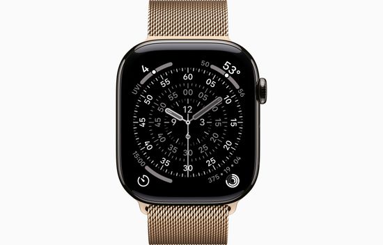 Умные часы Apple Watch Series 11, 46 mm, Gold Titanium, Gold Milanese Loop