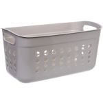 Корзина - органайзер универсальная для хранения с ручками «ТРЕВАЛЬ», цвет серый, 39.5*20*19.3см