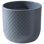 Кашпо для цветов пластиковое 3,2л d-17,5см «Клевер» во вставкой антрацит