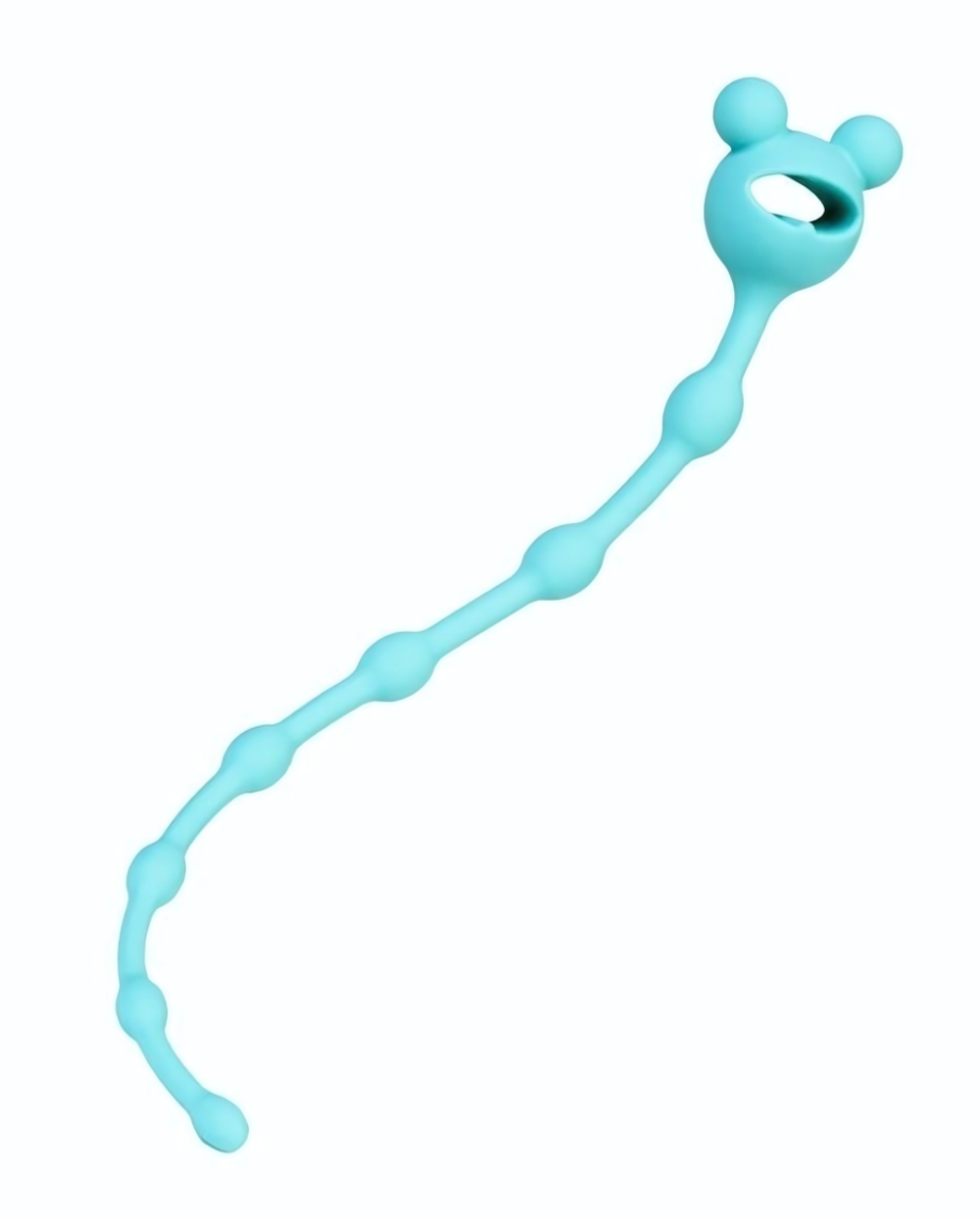 Мятная силиконовая анальная цепочка Froggy - 27,4 см. (Цвет: мятный)