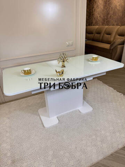 Кухонный раскладной стол "Монро", белый глянец