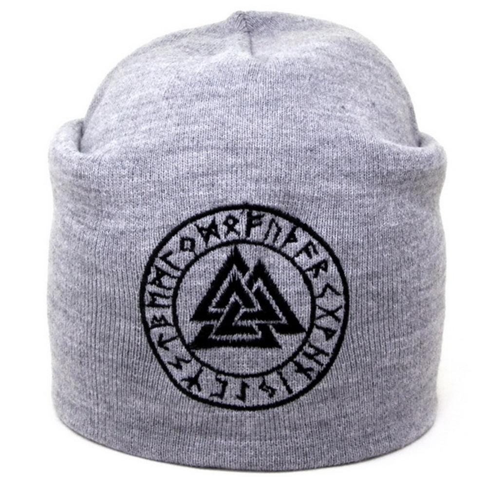 Шапка Valknut в футарке серая (036)
