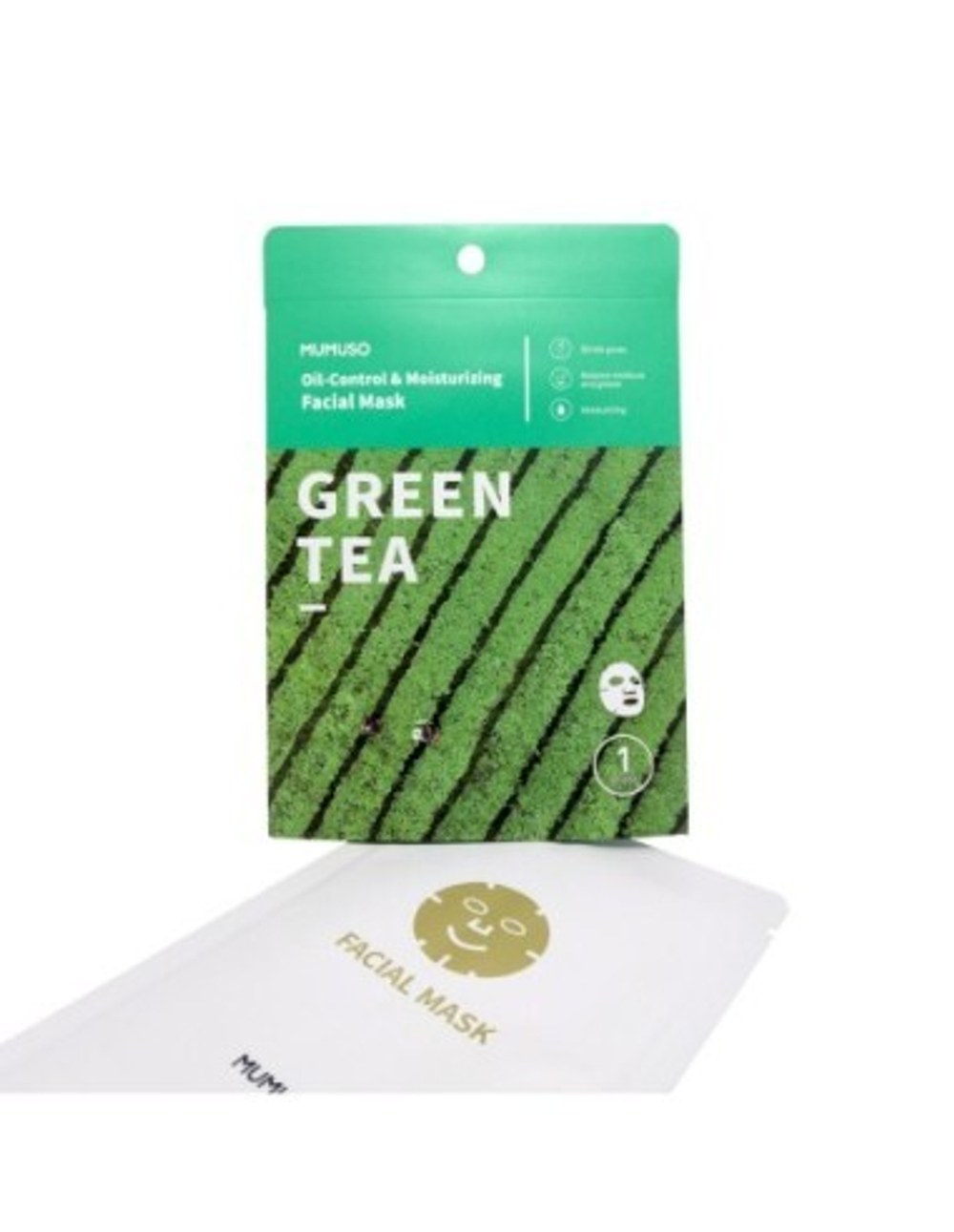 Маска для лица Mumuso со вкусом зеленого чая