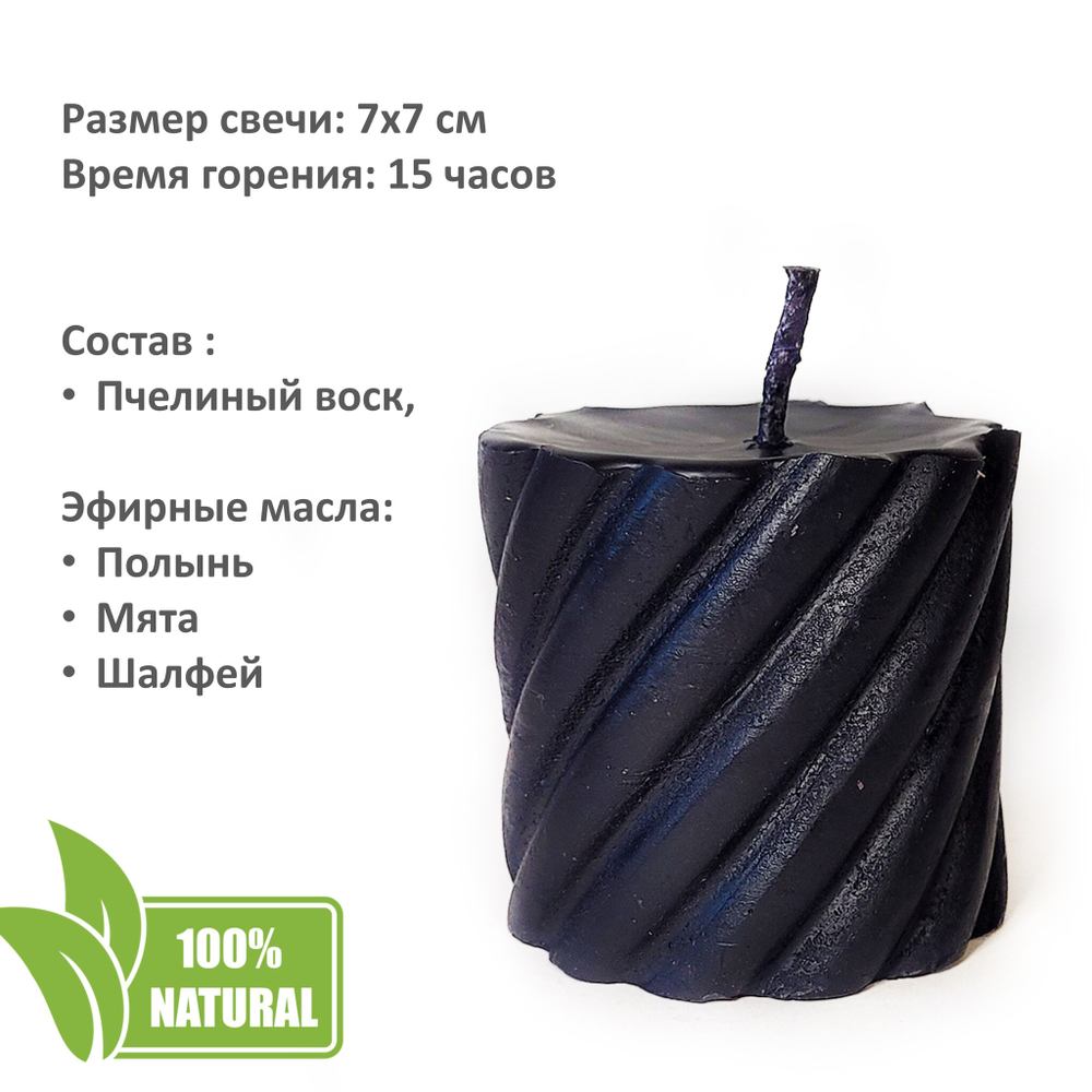 Свеча чакровая, ЧИСТКА ЧАКР - 7х7 см
