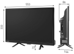 Телевизор MAUNFELD 24" Телевизор MLT24H01, HD 53 см черный