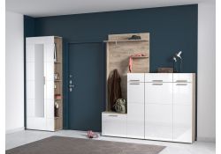 Комод Лайн 13.121 дуб серый craft K 002 PW / белый глянец пвх