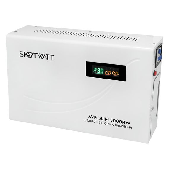 Настенный стабилизатор напряжения 5000 Вт SMARTWATT AVR SLIM 5000RW, фото №844814781
