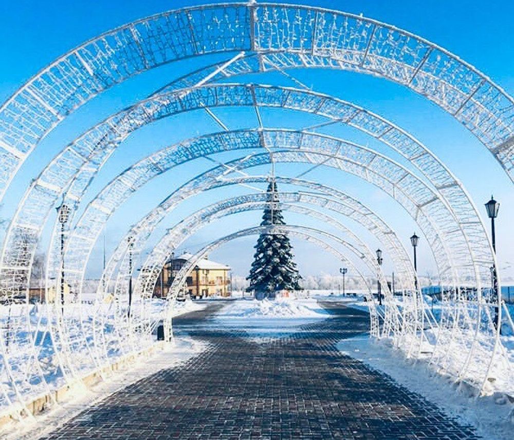 Световой туннель из арок