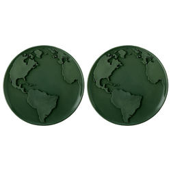 Набор подставок 2шт Qualy World Coaster зеленые