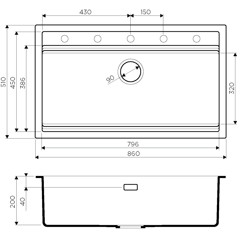Кухонная мойка Omoikiri Kitagawa 86-LB-WG