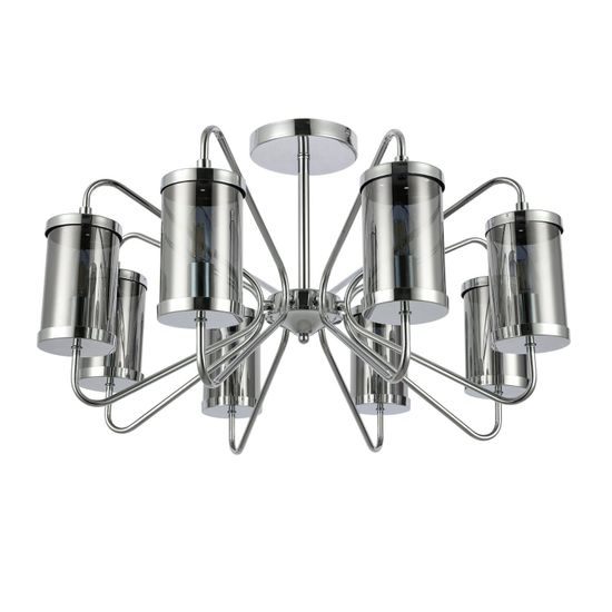 SLE102302-08 Светильник потолочный Хром/Дымчатый E14 8*40W VALIERI