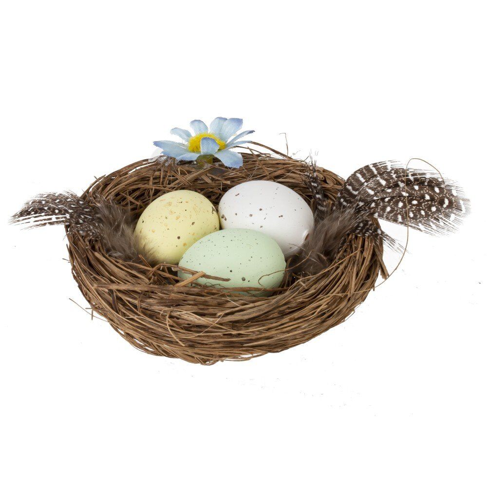 GAEM Изделие декоративное "Гнездо пасхальное" (блок 12 шт), L7 W6,5 H2 см, 2в.