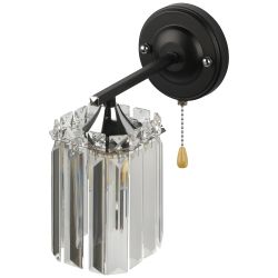 Бра светильник Rivoli June 1062-401 настенный 1хЕ27 60 Вт хрусталь с выключателем | Хрусталь