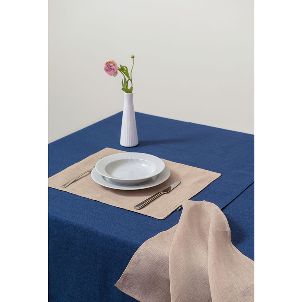 Салфетка под приборы из стираного льна бежевого цвета из коллекции essential, 35х45 см
