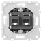 Donel механизм розетки RJ11 + RJ45 (двойная) cat.3/6/ClassE-4/8, серия DB